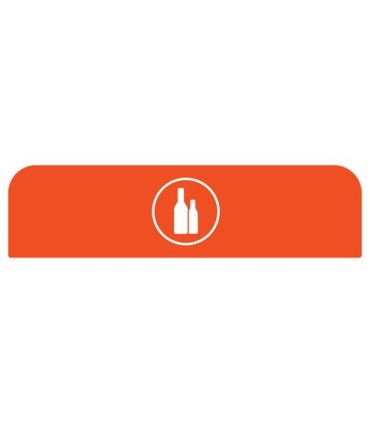 Rubbermaid FG1961578 Final Sale: Cfg Glass 33G Sign - Orange, Price Per EA - FG1961578 -  - [unit price]