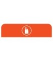 Rubbermaid FG1961578 Final Sale: Cfg Glass 33G Sign - Orange, Price Per EA