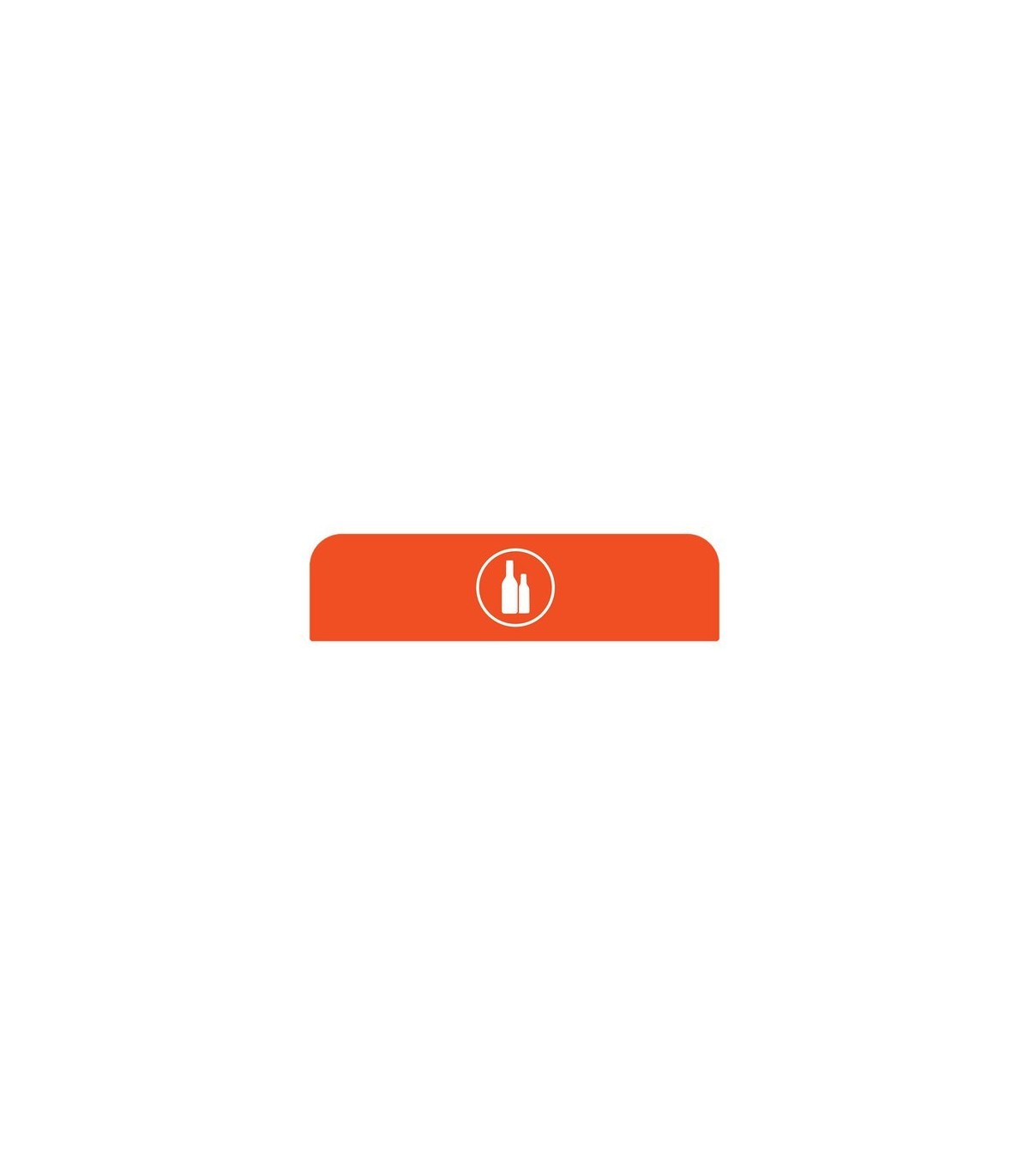 Rubbermaid FG1961578 Final Sale: Cfg Glass 33G Sign - Orange, Price Per EA - FG1961578 -  - [unit price]