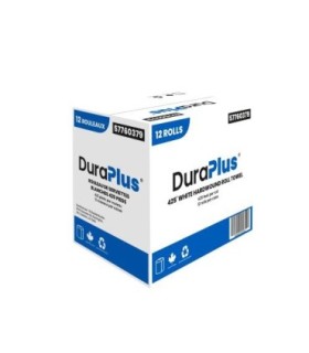 DuraPlus® Hardwound Roll Towel, 425', White, 1 Ply, 12 Rolls/Case - DP0379 -  - [unit price]