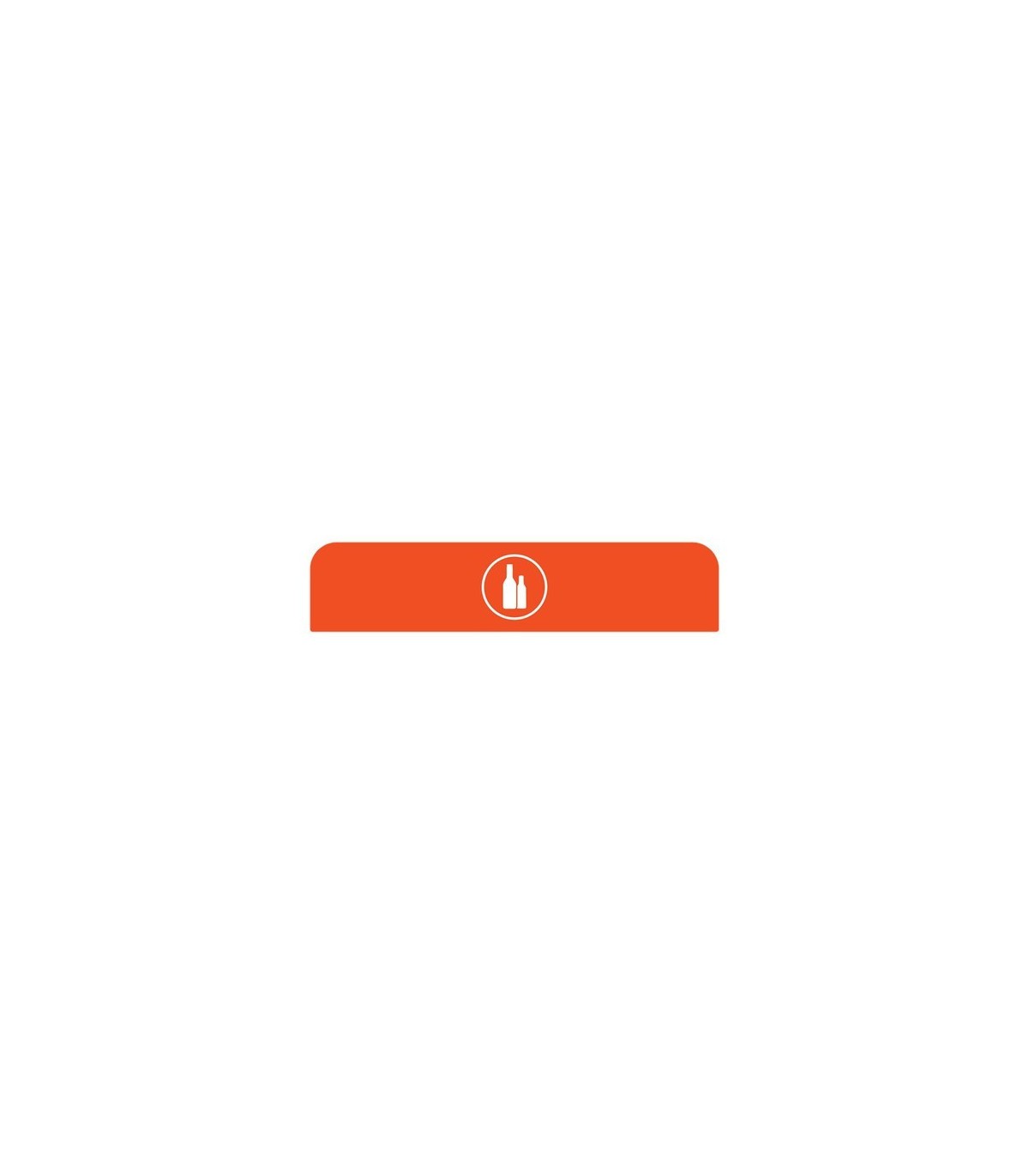 Rubbermaid FG1961579 Final Sale: Cfg Glass 45G Sign - Orange, Price Per EA - FG1961579 -  - [unit price]