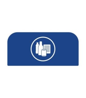 Rubbermaid FG1961588 SOP: Configure - Backboard Only Mixed Recycling 15G - Blue, Price Per EA - FG1961588 -  - [unit price]