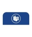 Rubbermaid FG1961588 SOP: Configure - Backboard Only Mixed Recycling 15G - Blue, Price Per EA
