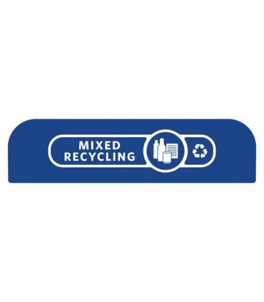Rubbermaid FG1961590 SOP: Configure - Backboard Only Mixed Recycling 23G - Blue, Price Per EA - FG1961590 -  - [unit price]