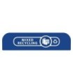Rubbermaid FG1961590 SOP: Configure - Backboard Only Mixed Recycling 23G - Blue, Price Per EA