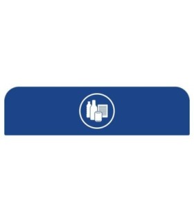 Rubbermaid FG1961592 SOP: Configure - Backboard Only Mixed Recycling 33G - Blue, Price Per EA - FG1961592 -  - [unit price]