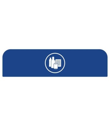Rubbermaid FG1961592 SOP: Configure - Backboard Only Mixed Recycling 33G - Blue, Price Per EA - FG1961592 -  - [unit price]