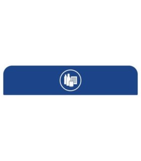 Rubbermaid FG1961594 SOP: Configure - Backboard Only Mixed Recycling 45G - Blue, Price Per EA - FG1961594 -  - [unit price]