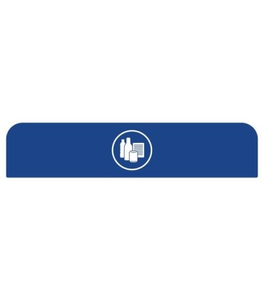 Rubbermaid FG1961594 SOP: Configure - Backboard Only Mixed Recycling 45G - Blue, Price Per EA - FG1961594 -  - [unit price]