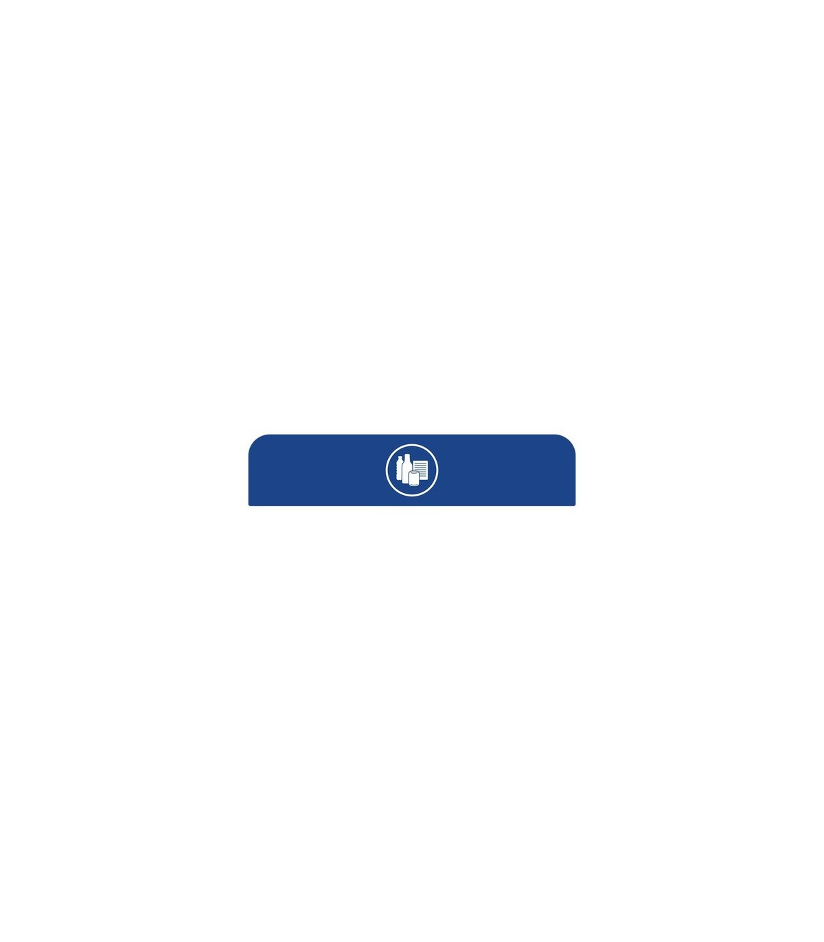 Rubbermaid FG1961594 SOP: Configure - Backboard Only Mixed Recycling 45G - Blue, Price Per EA - FG1961594 -  - [unit price]