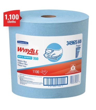 Wypall 34965 Wypall Teri Jumbo Roll 12X13.4 Blue 1100 Sheets 1/Rl, Pricerl - 15400 -  - [unit price]