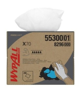 Wypall 55300 Wypall X70 Wipers Brag Box White 1/Bx/200, Pricebx - 55300 -  - [unit price]