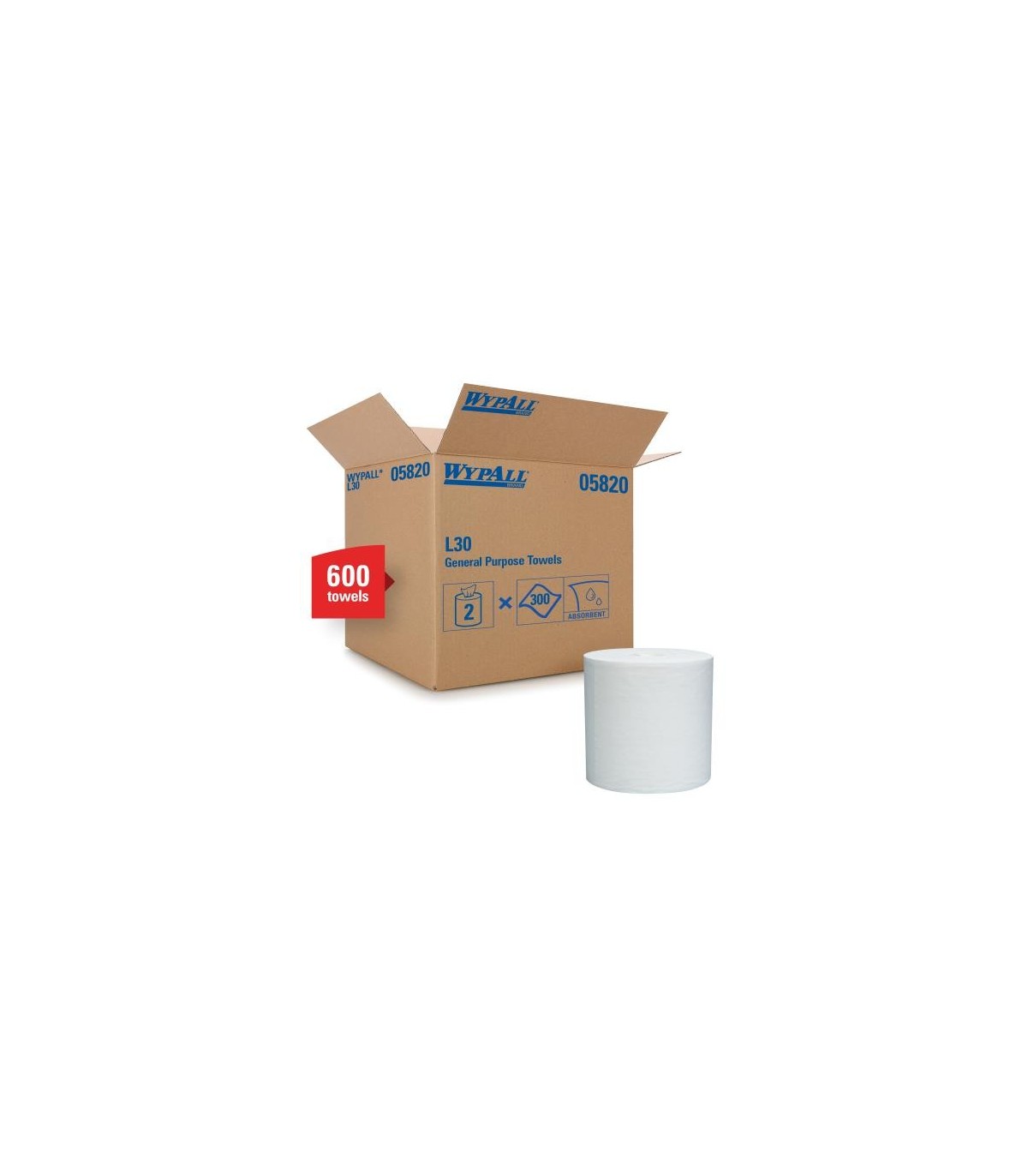 Wypall 05820 L30 Wipers Econo (2X300) 2/300, Pricecs - 5820 -  - [unit price]