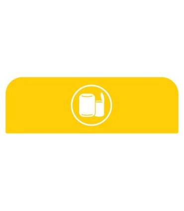 Rubbermaid FG1961597 SOP: Configure - Backboard Only Cans 23G - Yellow, Price Per EA - FG1961597 -  - [unit price]