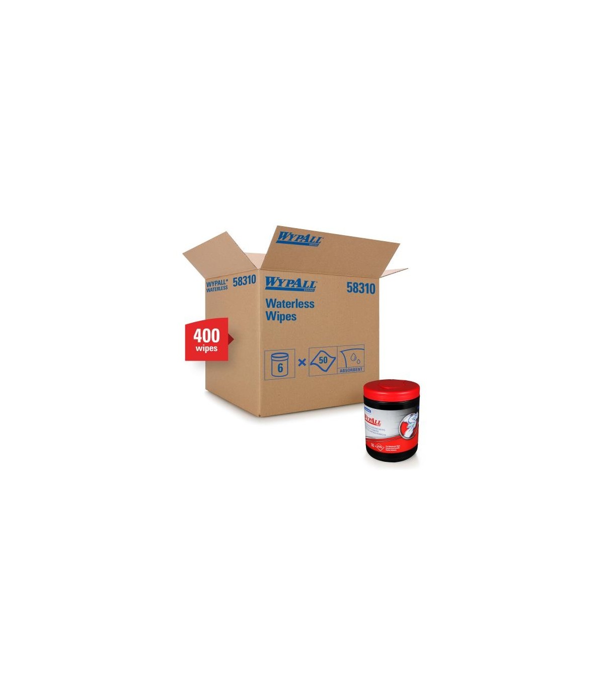 Wypall 58310 Sanituff Wet Wipes (8Tub/Cs) 8/50, Pricecs - 58310 -  - [unit price]