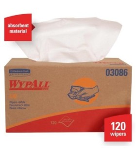 Wypall L30 Drc Towels (03086) White, 10 Boxes / Case, 120 Sheets / Box, 1,200 Wipes / Case 10/120, Pricecs - 3086 -  - [unit pri