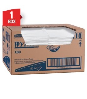 Wypall X80 Foodservice Towels (06280)  White, 1 Box, 150 Sheets 1/Cs/150, Pricecs - 6280 -  - [unit price]