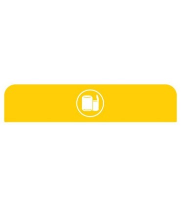 Rubbermaid FG1961599 SOP: Configure - Backboard Only Cans 45G - Yellow, Price Per EA - FG1961599 -  - [unit price]
