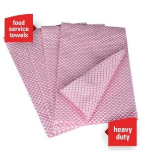 Wypall® Foodservice Cloth Heavy Duty 1/4 Fold, Red, 150 Cloths/Case 1/Cs/300, Pricecs - 6354 -  - [unit price]