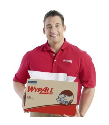Wypall® General Clean L20 Medium Cleaning Cloths, Brag Box, White, 4-Ply, 176 Wipes/Case 176/Cs, Pricecs - 34607 -  - [unit pric