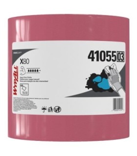 Wypall® X80 Cloth Jumbo Roll, Red, 1 Roll/Case, 475 Sheets/Roll 1/475, Pricerl - 41055 -  - [unit price]
