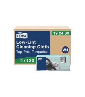 Tork 192480 192480  Cleaning Cloth 1 Ply 14X16.34 Turquoise 4/120, Price/Cs - 192480 -  - [unit price]