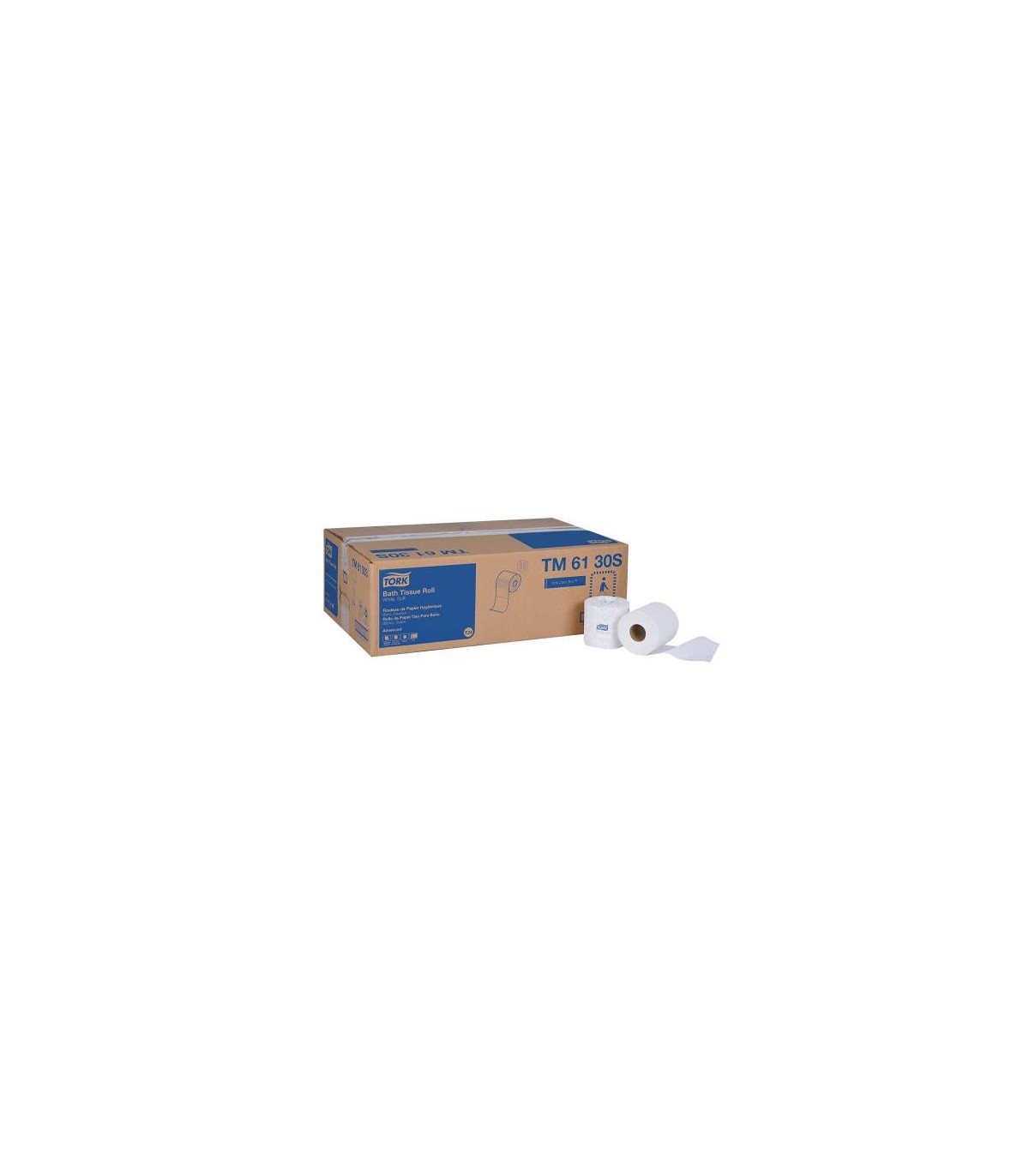 Tork Tm6130S ® Advanced Bath Tissue Roll, 2-Ply, White, 500 Sheets/Roll, 48 Rolls/Case 1/Cs/48, Price/Cs - TM6130S -  - [unit pr