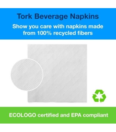 Tork B1141A - B11 41A Beverage Napkin 1Ply White (4000/Cs) 8/500, Price/Cs - B1141A -  - [unit price]