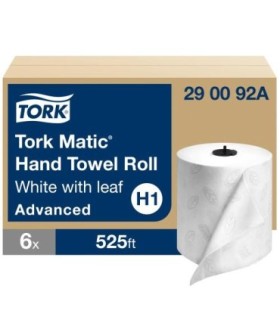 Tork 290092A ® Advanced Matic® Paper Hand Towel Roll, 2-Ply, White, 525'/Roll, 6 Rolls/Case 1/Cs/6, Price/Cs - 290092A -  - [uni