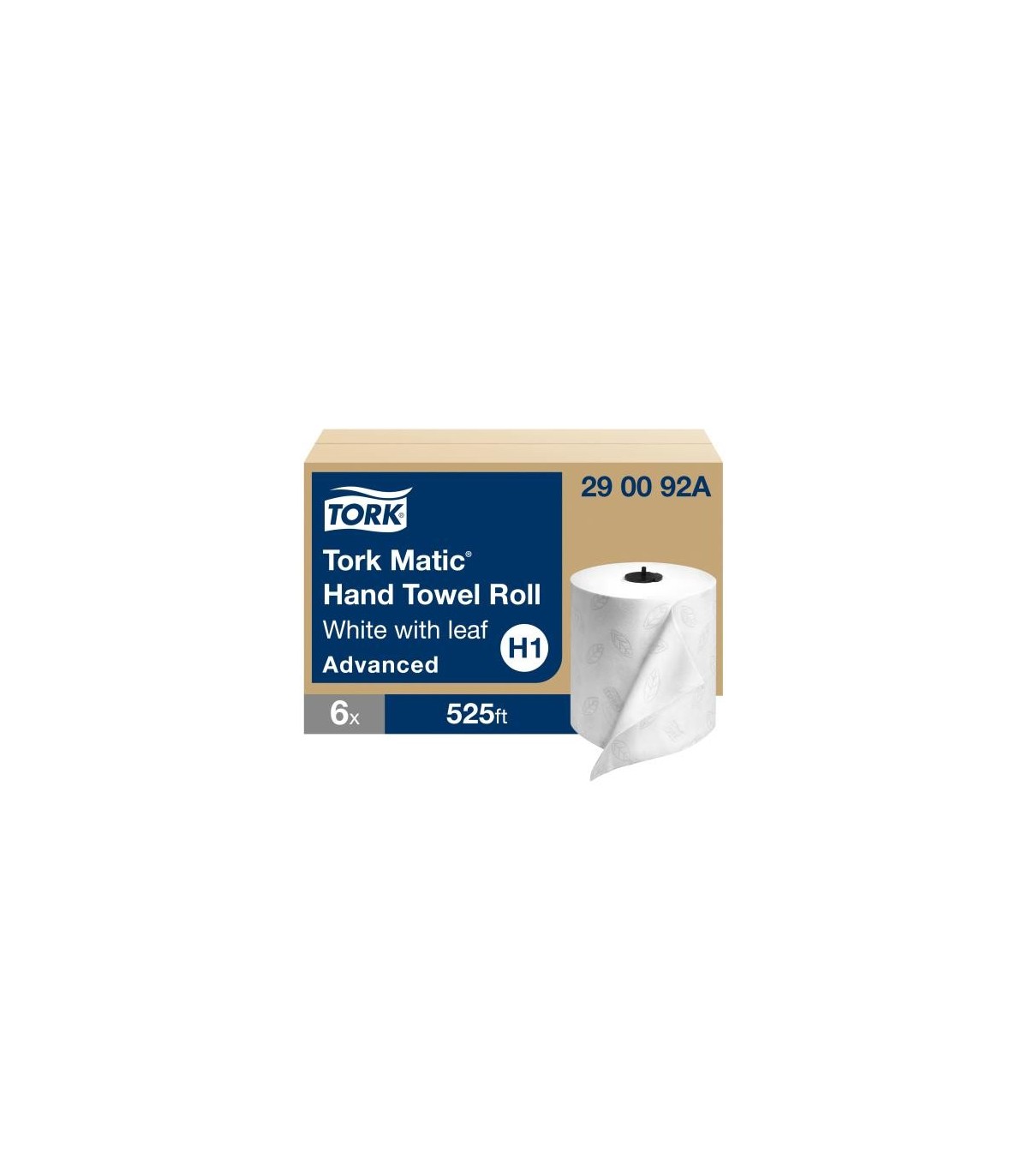 Tork 290092A ® Advanced Matic® Paper Hand Towel Roll, 2-Ply, White, 525'/Roll, 6 Rolls/Case 1/Cs/6, Price/Cs - 290092A -  - [uni