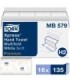 Tork Mb579 ® Premium Multifold Paper Hand Towel, 3-Panel, 2-Ply, White, 135 Towels/Pack, 16 Packs/Case 16/135, Price/Cs - MB579 