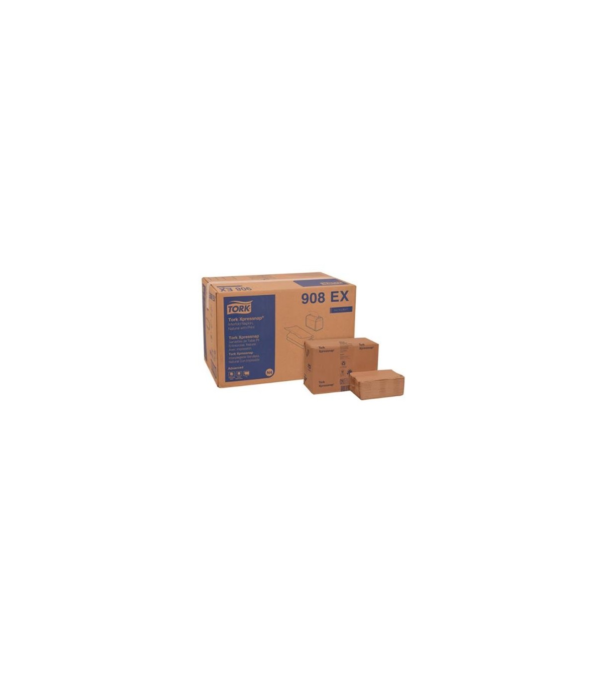 Tork 908Ex ® Universal Xpressnap® Environmental Print Dispenser Napkin, Natural, 500 Napkins/Pack, 12 Packs/Case 12/Pk/500, Pric