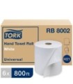 Tork Rb8002 ® Universal Hand Towel Roll, 1-Ply, White, 800'/Roll, 6 Rolls/Case 1/Cs/6, Price/Cs