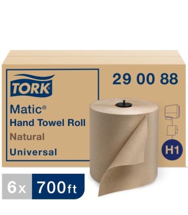 Tork 290088 ® Universal Matic® Basic Roll Towel, 1 Ply, Natural, 7.7" X 700', 6 Rolls/Case 1/Cs/6, Price/Cs - 290088 -  - [unit 