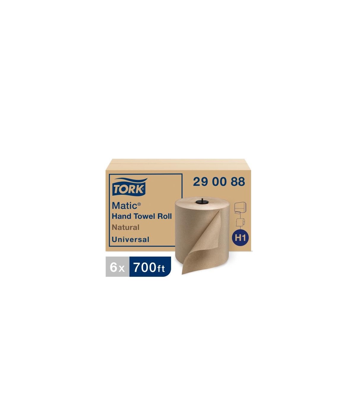 Tork 290088 ® Universal Matic® Basic Roll Towel, 1 Ply, Natural, 7.7" X 700', 6 Rolls/Case 1/Cs/6, Price/Cs - 290088 -  - [unit 