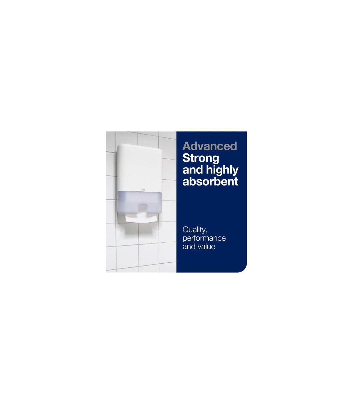 Tork 424824 ® Advanced Multifold Hand Towel, 3-Panel, 1-Ply, 250 Towels/Pack, 16 Packs/Case 16/250, Price/Cs - 424824 -  - [unit