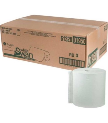 Kruger 01950 Swan Roll Towel 800' Wht 6/Cs, Price/Cs - 1950 -  - [unit price]