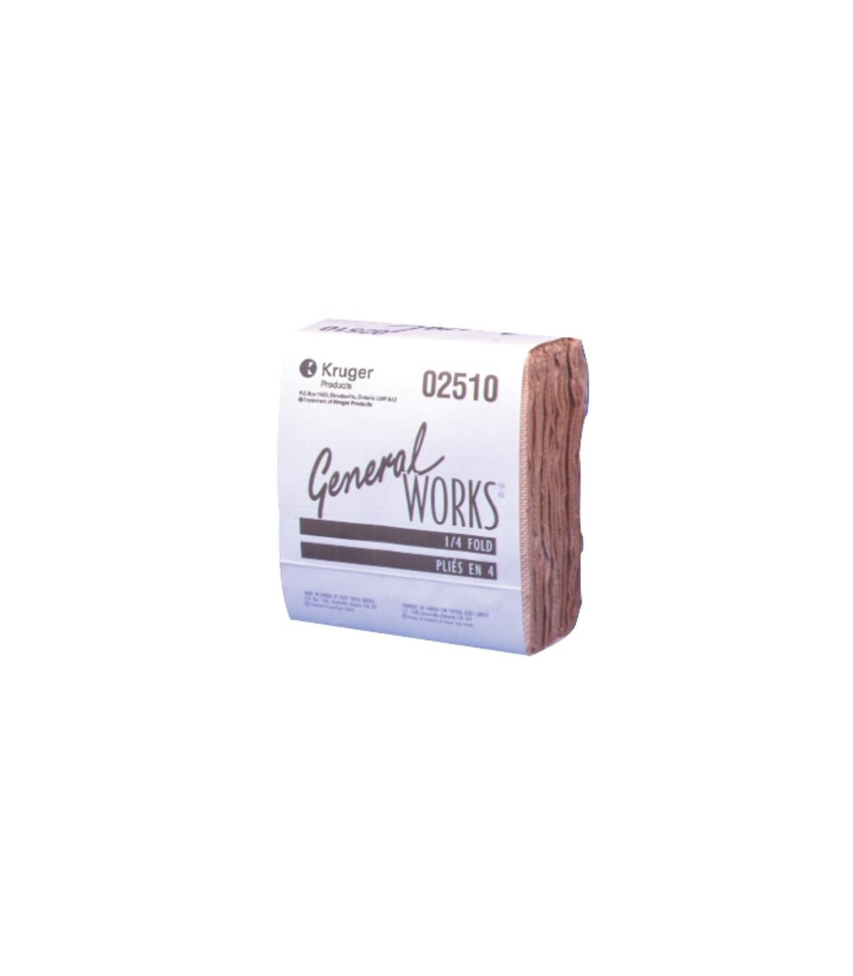 Kruger 02510 General Works 1/4F 3-Ply Wiper 16/Pk/50, Price/Cs - 2510 -  - [unit price]