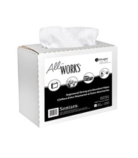 Kruger 02721 All-Works K60 Popup Interfold Wiper White 10/126 10/Pk/126, Price/Cs - 2721 -  - [unit price]