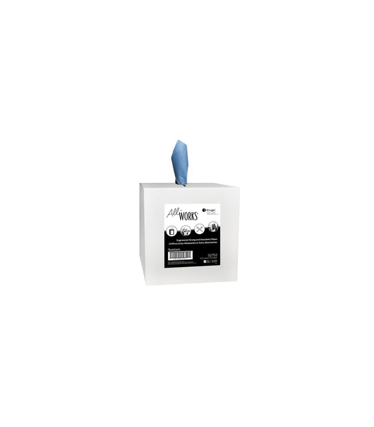 Kruger 02752 All-Works K70 Centre Pull Wiper Perforated Roll 1/Cs/600, Price/Cs - 2752 -  - [unit price]