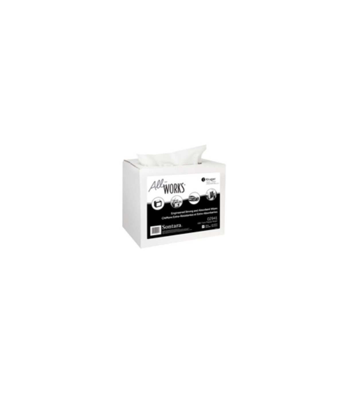 Kruger 2941 Dupont Sontra Multi-Purpose Wipers White Paper, 12"X16.5", Case Of 250, Canada 250/Cs, Price/Cs - 2941 -  - [unit pr