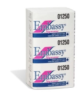 Kruger 1250 Embassy® Supreme Singlefold Towel, 1 Ply, White, Made In Canada 16/188, Price/Cs - 1250 -  - [unit price]