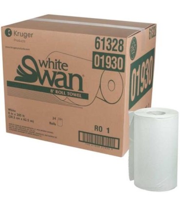 Kruger White Swan® Roll Towel, 1-Ply, 205', 24 Rolls/Case , Price/24/205' - 1930 -  - [unit price]