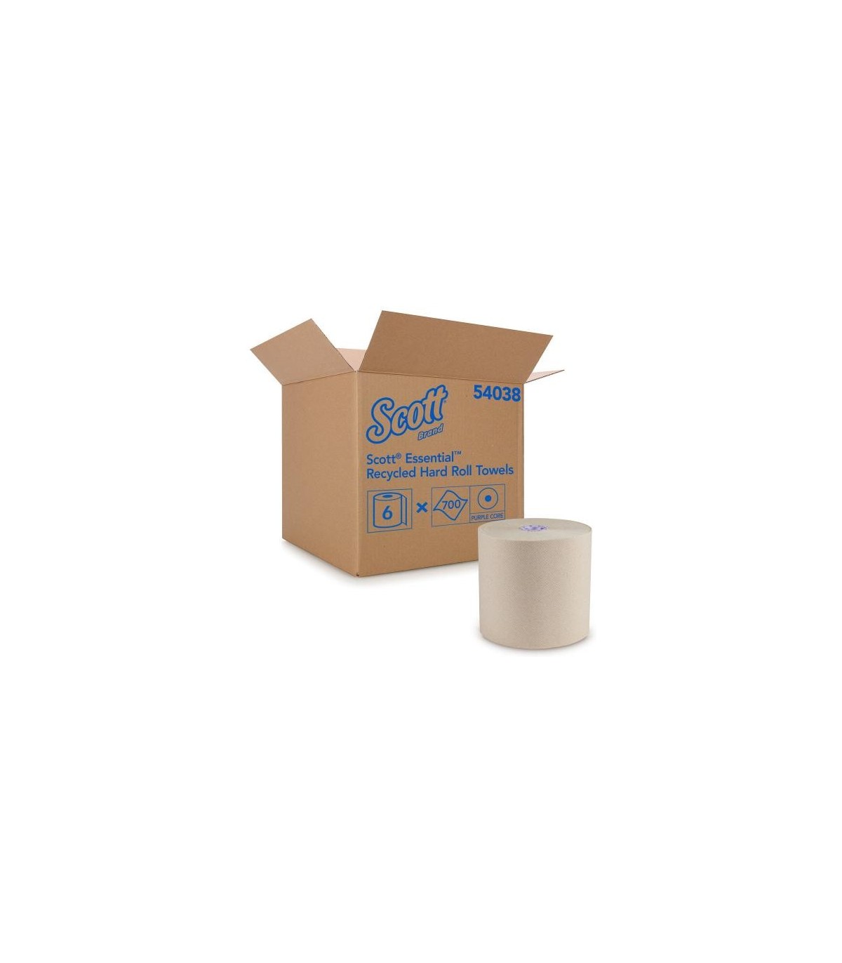 Scott 54038 54038Essential 100% Rcycld Roll Towel 700-Sht/Rl 6/Cs, Price/Cs - 54038 -  - [unit price]