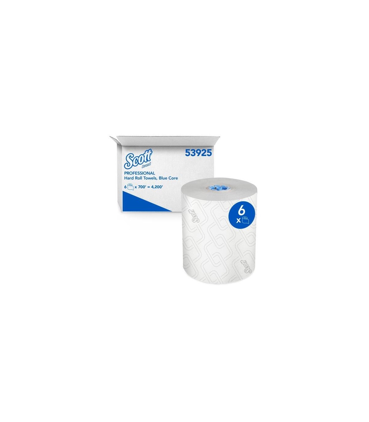 Scott 53925 53925Pro Hard Roll Paper Towels 700' White 6/Cs, Price/Cs - 53925 -  - [unit price]
