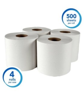 Scott 1010 Center Pull Towels, Absorbency Pockets, 2Ply, 8" X 15", 500 Sheets/Roll, 4 Roll/Container 4/500, Price/Cs - 1010 -  -
