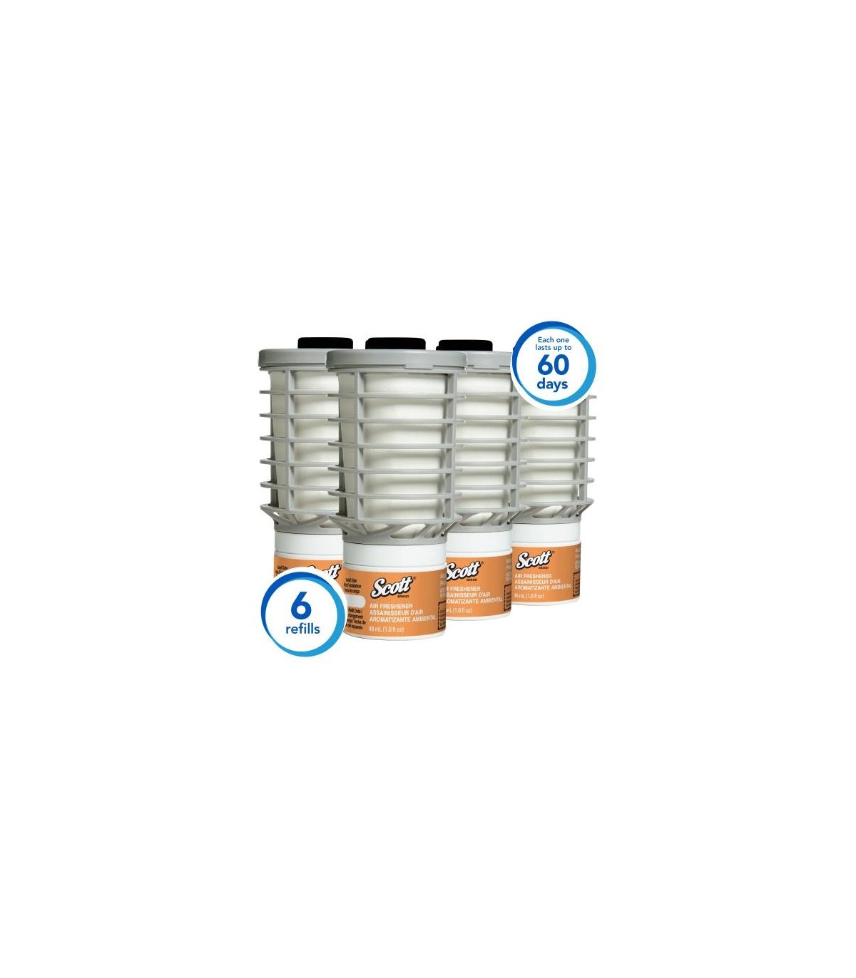 Scott 12373 Essential Air Freshener Refill (12373), Mango, Automatic / Continuous Release, 6 Refills / Case 6/Cs, Price/Cs - 123