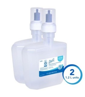 Scott 91590 Pro Moisturizing Foam Hand Sanitizer, E-3 Rated (91590), Clear, Fresh Scent, 1.2 L, 2 Units / Case 2/1.2-L, Price/Cs