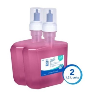 Scott 91592 Scott® Pro Liquid Hand Soap With Moisturizers, Pink, Floral Scent, 1.2L E-Cassette, 2/Case 2/1.2-L, Price/Cs - 91592