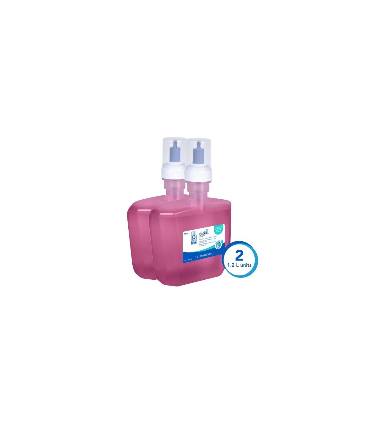 Scott 91592 Scott® Pro Liquid Hand Soap With Moisturizers, Pink, Floral Scent, 1.2L E-Cassette, 2/Case 2/1.2-L, Price/Cs - 91592